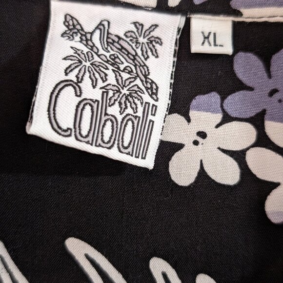 RARE Vintage CABALI Hawaiian Mens Short Sleeve 100% Rayon - Picture 2 of 4